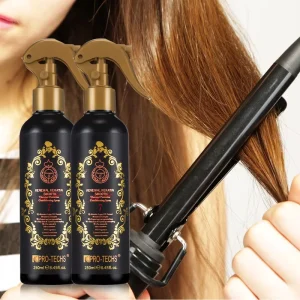 Custom Label 250ML Organic Hair Styling Leave in Conditioner Spray with UV Heat Protection 2 IN 1 Formula for Frizz Control
