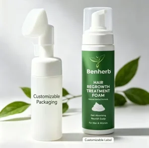 Custom Label Organic 60ML Foam Hair Loss Treatment Serum Foam 5% Regrowth Solution for Normal Hair Growth Damaged Unisex