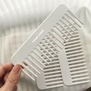 Custom Logo 4mm Thickness Acetate Fashion Hair Comb Wide Tooth Women Comb White Anti Static for Curly Hair