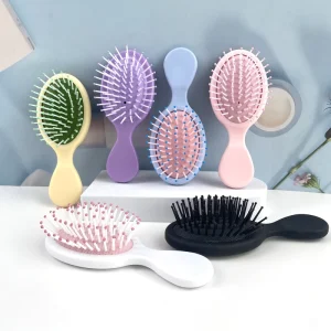 Custom Logo Detangling Brushes Massage Feature Hair Brushes Plastic Handle Hairbrushes for Salon