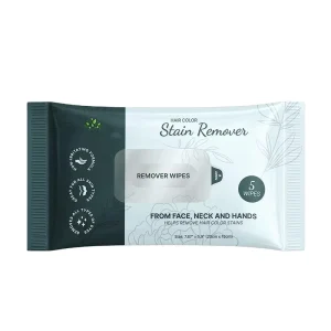 Custom Logo Disposable Natural Ingredients Hair Color Dye Remover Wipes for Salon