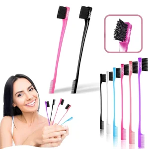 Custom Logo Durable Beauty Double Side Edge Hair Comb Control Brush Hair Styling Salon Professional Accessories Hair Brush
