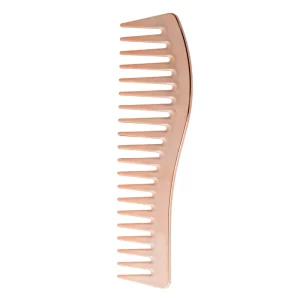 Custom Logo Electroplated Hair Straightener Comb Gold Rose Gold Heat Hair Combs for Women