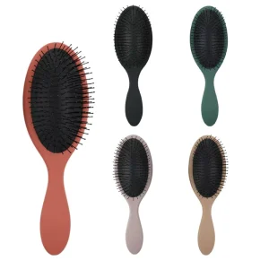 Custom Logo Factory Fashion Paddle Cushion Scalp Massage Women’s Hairbrush Wet and Dry Nylon Bristles Detangling Hair Brush