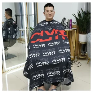 Custom Logo Full Printed Waterproofing Hairdresser Salon Barber Cape with Logo