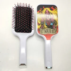 Custom Logo Hair Brush with Soft Flexible Hairbrush Bristles for All Hair Types for Women and Men Wet Dry Curly or Straight Hair