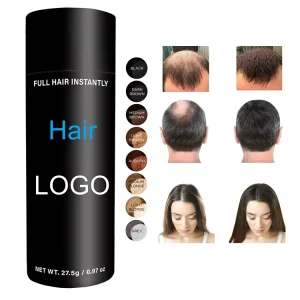 Custom Logo Hair Building Fibers Thinning 100% Natural Hair Thickener & Topper for Fine Hair for Women & Men
