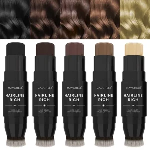 Custom Logo Hair Dye Stick for Black Brown Color Hairline Beard Shadow Filler Pen Root Touch Up Waterproof Cover Gray Thin Brush
