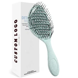 Custom Logo Maze Biodegradable Curved Vented Hair Brush Detangling Hair Brush for Women Hair Curly Comb