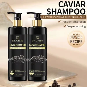Custom Logo Natural Caviar Hair Shampoo Anti Hair Loss Repair Smoothing Hair Care