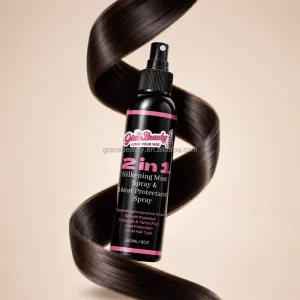 Custom Logo Private Label Silkening Mist Hair Spray Heat Protectant Spray for Hair Professional