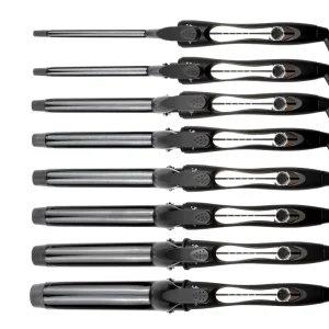 Custom Logo Professional Electric PTC LED Aluminum Curly Irons Magic Wave Curling Iron Wand Hair Curler