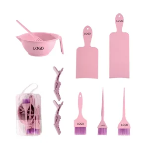 Custom Logo Salon Biodegradable Tint Bowl Brush Set Barber Supplies Hair Dye Color Mixing Bowls Hair Coloring Styling Tools Kit
