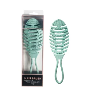 Custom Logo Scalp Massager Wheat Straw Handle Nylon Bristle Detangling Hair Brush