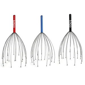 Custom Logo Stainless Steel Manual Head Scalp Massager for Stress Relief Relaxing Scalp Scratcher for Gentle Hair Stimulation