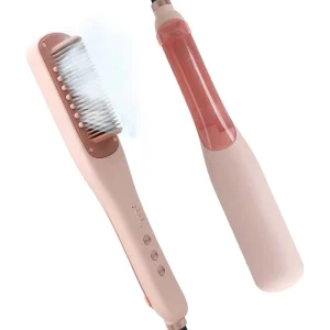 Custom Logo Steam Hair Straightener Brush 3 in 1 Hair Straightening Brush Hot Comb Hair Straightener Comb