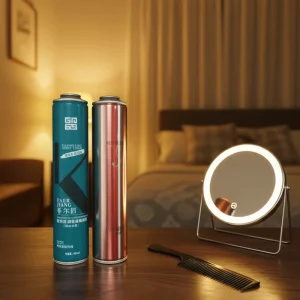 Custom Logo Strong Adhesion Tinplate Aerosol Can Hair Spray 24 Hour Hold ISO9001 Certified Glossy Finish Pump Sprayer