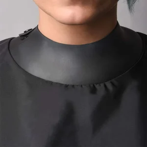 Custom Logo Waterproof Barber Beauty Hair Cutting Cape Salon with Snaps Neoprene Silicone Neck Hairdressing Capes