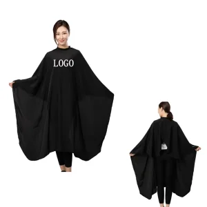 Custom Logo Waterproof Hairdresser Barbershop Haircut Styling Salon Barber Cape Hair Cutting Gown Cape with Snap