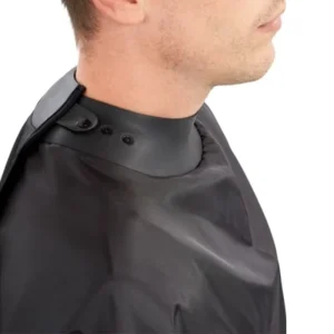 Custom Logo Waterproof Salon Capes with Snaps Neoprene Silicone Neck Hairdressing Capes