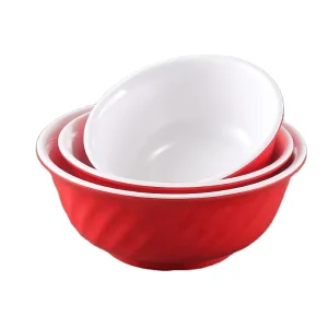 Custom Low Moq Melamine Tableware Color Mixing Bowls Soup Ramen Plastic Bowls for Serving Food