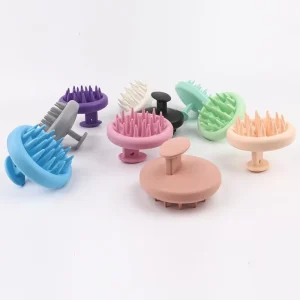 Custom Luxury Hair Scalp Brush Multi Type Silicone Massage Hairbrush for Head Rubber Handle Shampoo Brush