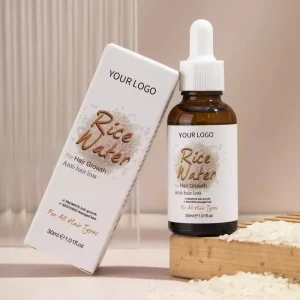 Custom Natural Rice Water for Hair Growth Fast Hair Growth Serum Private Label Women and Men Hair Growth Essence