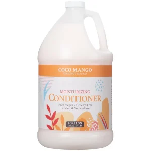 Custom OEM ODM 1L Coco Mango Moisturizing Hair Conditioner Vitamin B5 Repairs Strengthens Nourishes Dry Curly Hair Smoothing