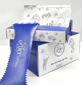 Custom Packaging Customizable Colored Hair Foils 500 Pieces of Pop up Embossed Foils