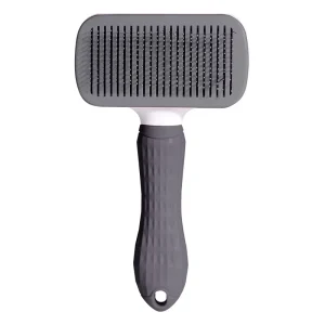 Custom Pet One touch Hair Removal Comb Self cleaning Comb for Dogs and Cats Pin Comb for Pet Cleaning