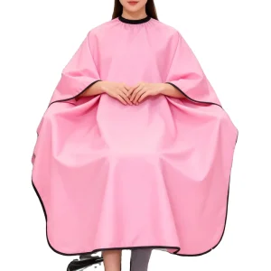 Custom Pink Hairdressing Spa Cape for Comfort and Waterproof Protection