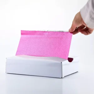 Custom Print Embossed 5*11 Inch Pre Cut Pop up Foil Sheets Hairdressing Foil for Highlighting 500 Foil Sheets with Color Box