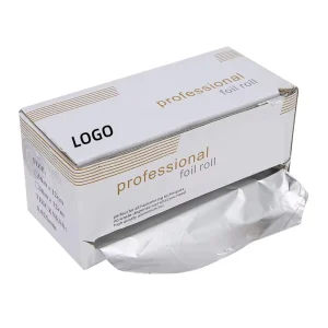 Custom Print Embossed Hair Dying Foil with Designs Precut 500 Sheets Pop up Aluminum Pattern Hair Foils for Highlight