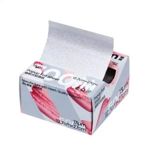 Custom Print Pre Cut Hair Coloring Foils 500 Foil Sheets 5×10.75 Inch Pop up Hair Foil for Hairdressing