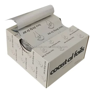 Custom Printed 5 X 11 Inch Salon Hairdressing Foil 127x279mm Pop up Soft Embossed Aluminium Hair Foil