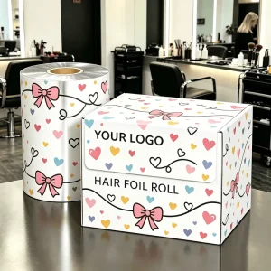 Custom Printing Embossed Pre-cut Hairdressing Foils, Disposable Aluminium Foil Pop up Hair Foil Roll