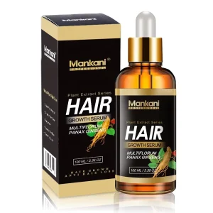 Custom Private Label Ginseng Hair Growth Serum with Herbal Extract Follicle Nourishing Tonic for Thinning Hair Care