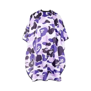 Custom Professional Hair Cutting Cape Apron Waterproof Barber Cape Polyester Hair Styling Cape with Elastic Neckline
