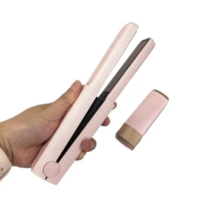 Custom Professional Portable Mini Cordless Rechargeable Ionic Iron Straightener Comb Hair Brush Straighter