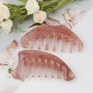 Custom Resin Hair Comb Massage Tool Round Smooth Teeth Anti Static Scalp Relaxation Device