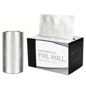 Custom Size Hairdressing Accessories Foil Rolls Embossed Hair Salon Foil Cutter Aluminium Foil Hair Coloring