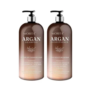 Custom Sulfate Free Professional Hair Treatment Nourishing Smoothing Hair Care Set Argan Oil Shampoo and Conditioner Set