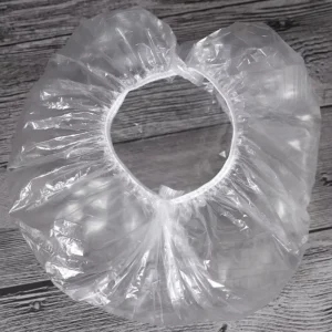 Custom Waterproof Disposable Shower Caps for Salon Use Unisex Thickened Elastic PE