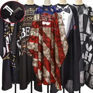 Custom Waterproof Thick Material Barber Cape for Hairdressing Salon Use Barber Shop Apron for Men