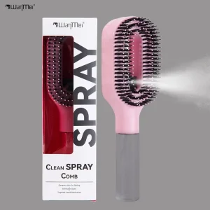 Custom logo 2 in 1 Hair Mist Brush Wet Dry Brush That Detangles Refreshes and Smooths Anti static Comb Spray Comb