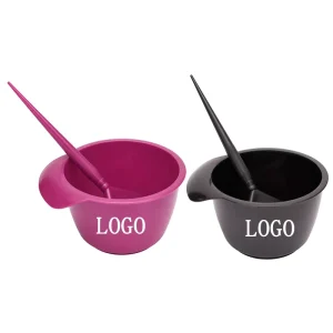 Custom logo 2pcs Color Brushes Tool Mixing Bowl Kit Hair Tint Dying Coloring Applicator Hair Beauty Salon Barber