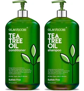 Custom logo Natural Hair Growth Shampoo Conditioner Hair Loss Organic Ginger Mint Tea Tree Oil Shampoo Oil Shampoo for Men Women