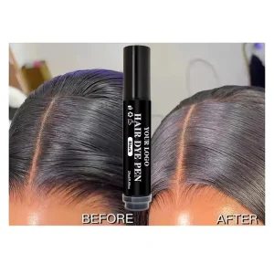 Custom logo Private Label Hair Dye Pen Touch up Root Concealer Black/Dark Brown/Brown Natural Hair Dye Brush Pen