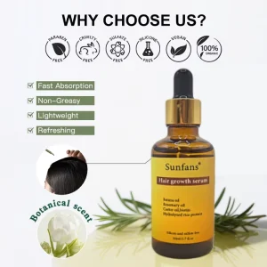 Customizable 5kg Organic Vegan Biotin Herbal Scalp Stimulator Barrel Hair Tonic Rosemary Mint for Hair Regrowth Hotel