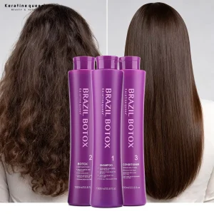 Customizable Bulk 1000ml*3 Keratin Protein Straightening Set Sulfate Free Nourishing Hair Care Set for Frizzy Hair